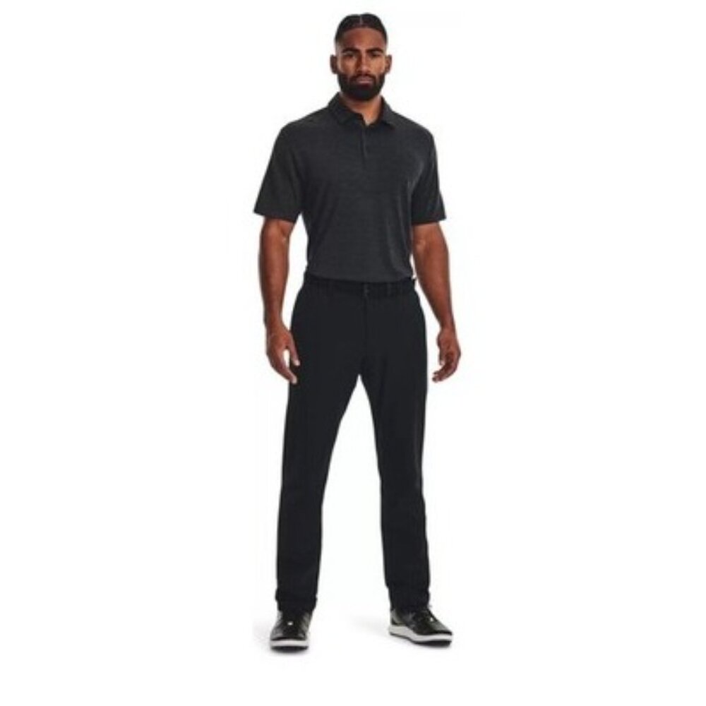 Under Armour Men's Playoff 3.0 Golf Polo Black/Gray Size Medium Short Sleeve - Picture 2 of 3
